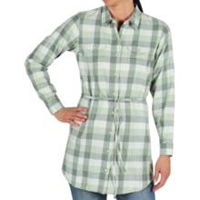 ExOfficio Pocatello Plaid Tunic Shirt - Long Roll-Up Sleeve (For Women) in Rosemary - Closeouts