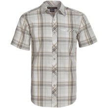 ExOfficio Roughian Macro Plaid Shirt - Short Sleeve (For Men) in Birch - Closeouts
