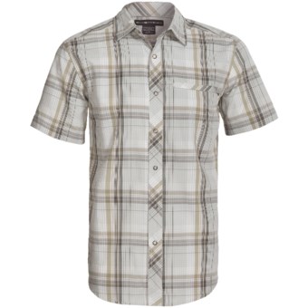 ExOfficio Roughian Macro Plaid Shirt - Short Sleeve (For Men) in Birch