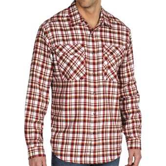ExOfficio Roughian Plaid Flannel Shirt - Long Sleeve (For Men) in Dark Brick