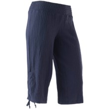ExOfficio Savvy Gaucho Pants - Scrunch Cloth (For Women) in Navy - Closeouts