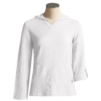 ExOfficio Savvy Hooded Shirt - Long Sleeve (For Women) in White