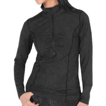 ExOfficio Teanaway Shirt - Zip Neck, Long Sleeve (For Women) in Black