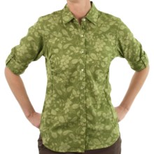 ExOfficio Trifera Flora Shirt - Long Sleeve (For Women) in Light Jade - Closeouts