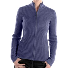 ExOfficio Venture Wool Cardigan Sweater - Full Zip (For Women) in Denim - Closeouts
