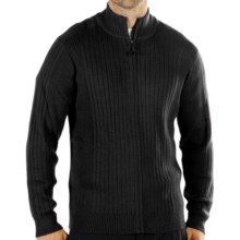 ExOfficio Venture Wool Cardigan Sweater - Merino Wool, Zip (For Men) in Black - Closeouts