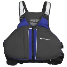 Extrasport Ebb PFD Life Jacket - USCG Approved, Type III (For Men and Women) in Blue/Dark Grey - Closeouts