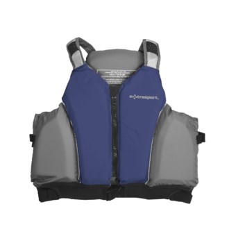 Extrasport Loch PFD Life Jacket - USCG Approved, Type III (For Men and Women) in Blue/Grey