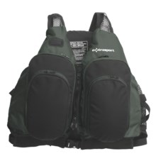 Extrasport Sturgeon PFD Life Jacket - USCG Approved, Type III (For Men and Women) in Olive/Black - Closeouts