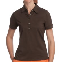 Fairway & Greene Claire Polo Shirt - Stretch Nylon, Short Sleeve (For Women) in Mink - Closeouts