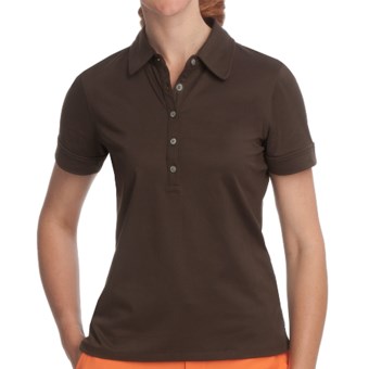 Fairway & Greene Claire Polo Shirt - Stretch Nylon, Short Sleeve (For Women) in Mink