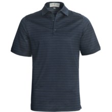 Fairway & Greene Corporate Jacquard Pattern Polo Shirt - Short Sleeve (For Men) in Navy - Closeouts
