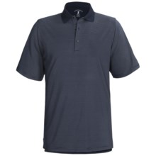 Fairway & Greene Fineline Stripe Tech Jersey Polo Shirt - Short Sleeve (For Men) in Navy - Closeouts