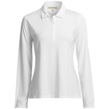 Fairway & Greene Michelle Tech Jersey Polo Shirt - Long Sleeve (For Women) in White - Closeouts