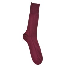 Falke No. 4 Plain Classic Chinese Silk Socks (For Men) in Wine - Closeouts