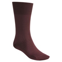 Falke Ribbed Classic Pure Egyptian Cotton Socks (For Men) in Burgundy - Closeouts