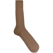 Falke Ribbed Classic Pure Egyptian Cotton Socks (For Men) in Chocolate - Closeouts