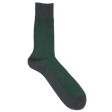 Falke Shadow Rib Cotton Socks (For Men) in Grey/Teal - Closeouts
