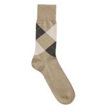 Falke Summer Argyle Socks - Crew (For Men) in Pale Khaki - Closeouts