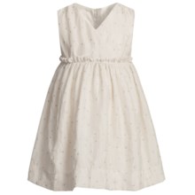 Fancy V-Neck Dress - Sleeveless (For Infant Girls) in White - Closeouts