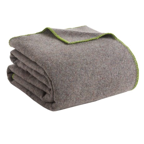 Faribault Woolen Mill Co. Recycled Wool Blanket Queen, Whipstich Edge