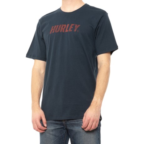 Hurley Fastlane Push Thru T-Shirt - Short Sleeve (For Men) - ARMORY NAVY (M )