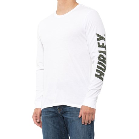 Hurley Fastlane Tiger T-Shirt - Long Sleeve (For Men) - WHITE (2XL )