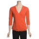 Faux Wrap Shirt - Stretch Cotton, 3/4 Sleeve (For Women)
