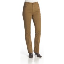 FDJ French Dressing Chamois Solid Suzanne Pants - Straight Leg, Stretch Cotton Blend (For Women) in Camel - Closeouts