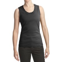 FDJ French Dressing Cotton Jersey Camisole - Lace Trim (For Women) in Black - Closeouts