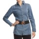 FDJ French Dressing Denim Pleated Panel Tunic Shirt - Long Sleeve (For Women)