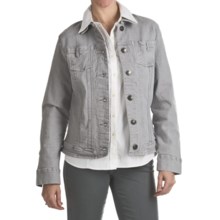 FDJ French Dressing Diamond Denim Jacket - Stretch Cotton (For Women) in Ice Silver Wash - Closeouts