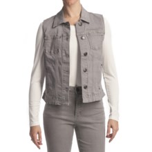 FDJ French Dressing Diamond Denim Vest (For Women) in Cinder Wash - Closeouts