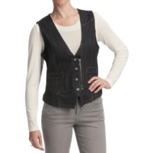 FDJ French Dressing Euro Denim Vest (For Women) in Blue/Black - Closeouts