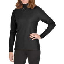 FDJ French Dressing Gathered Mock Neck Sweater (For Women) in Black - Closeouts