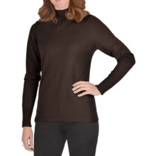 FDJ French Dressing Gathered Mock Neck Sweater (For Women) in Mahogany - Closeouts
