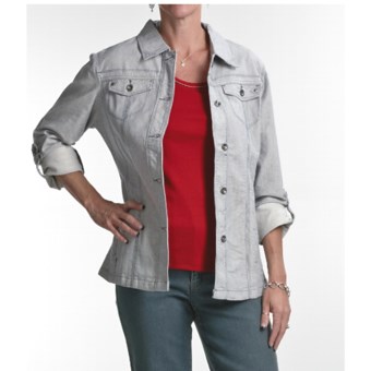 FDJ French Dressing Micro-Stripe Jacket (For Women) in Blue Print