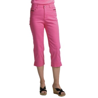 FDJ French Dressing Olivia Capri Pants - Detailed Pocket Stitching (For Women) in Hibiscus