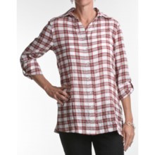 FDJ French Dressing Plaid Tunic Shirt - Long Sleeve (For Women) in Red - Closeouts