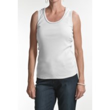 FDJ French Dressing Silver Beaded Camisole (For Women) in White - Closeouts