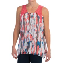 FDJ French Dressing Soft Abstract Blouse - Sleeveless (For Women) in Coral - Closeouts