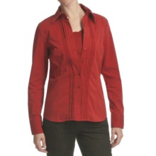FDJ French Dressing Solid Pleat Shirt - Long Sleeve (For Women) in Burnt Red - Closeouts