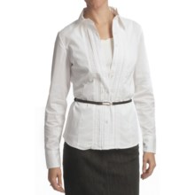 FDJ French Dressing Solid Pleat Shirt - Long Sleeve (For Women) in White - Closeouts
