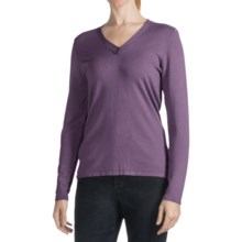 FDJ French Dressing V-Neck Sweater - 12-Gauge (For Women) in Mauve - Closeouts