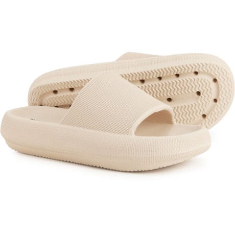 Cushionaire Feather Platform Sandals (For Women) - KHAKI (6 )