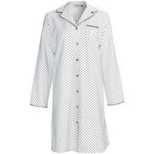 Feraud Paris Cotton Flannel Nightshirt - Long Sleeve (For Women) in Champagne - Closeouts