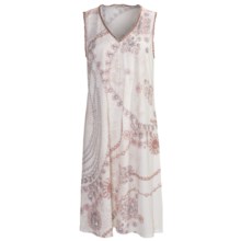 Feraud Paris Cotton-Modal Nightgown - Sleeveless (For Women) in Rose Print - Closeouts