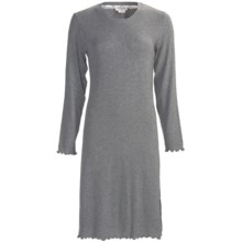 Feraud Paris Rib-Knit Nightshirt - Long Sleeve (For Women) in Dark Grey Heather - Closeouts