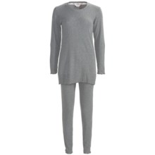 Feraud Paris Rib-Knit Pajamas - Long Sleeve (For Women) in Dark Grey Heather - Closeouts