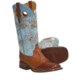 Ferrini Lizard Saddle Vamp Western Boots - 12”, S-Toe (For Women)